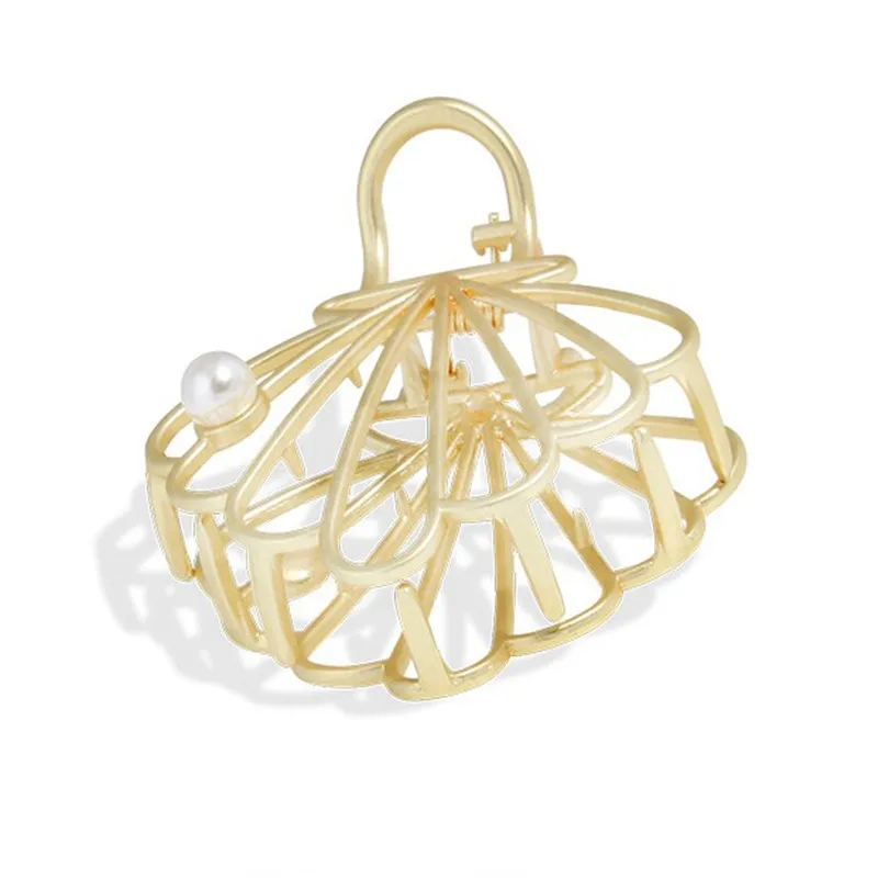 Модные жемчужные заколки для волос женщин заколка металлические в виде краба