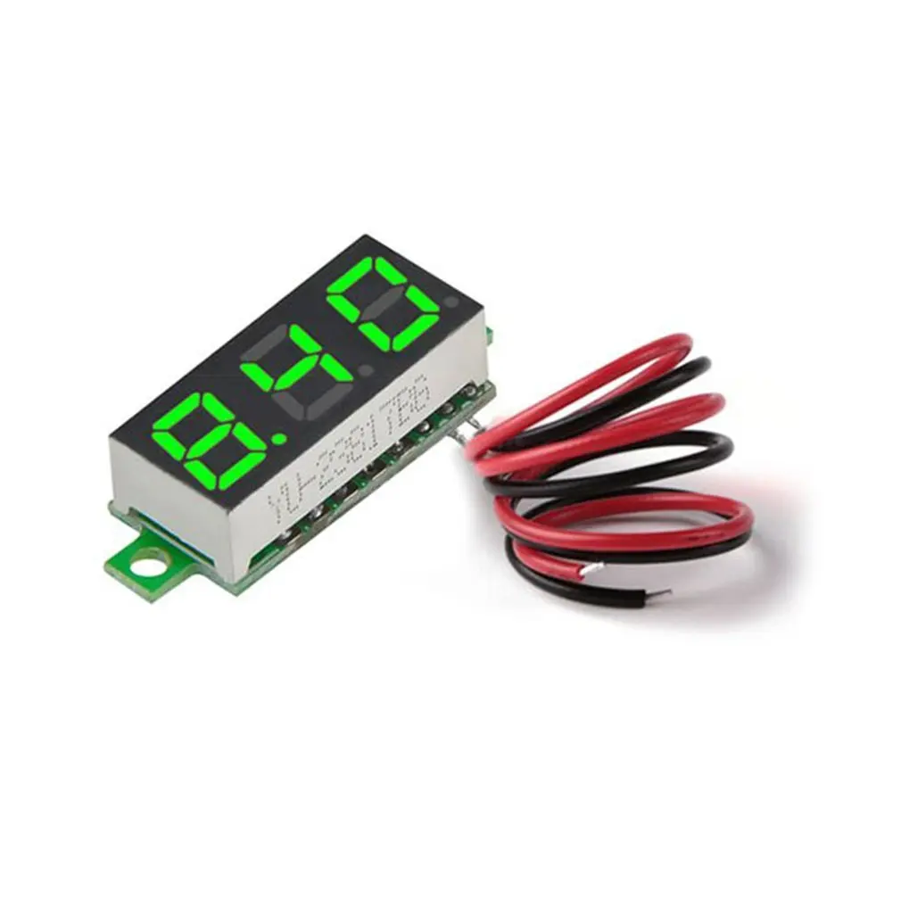 Вольтметр Электрический измеритель напряжения с 2 проводами и ЖК дисплеем 3 50 30