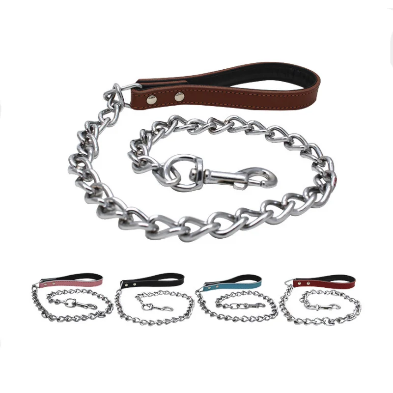 Поводок для собак Обучение Нержавеющая сталь Крытая веревка сварки цепи NK