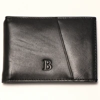 mens genuine leather rfid blocking theft protection wallets high quality male short thin wallet men money clip card holder