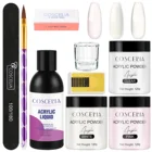 Набор акриловых ногтей Coscelia, Кристальный порошок, стартовый набор для наращивания ногтей, жидкий мономер, резной порошок