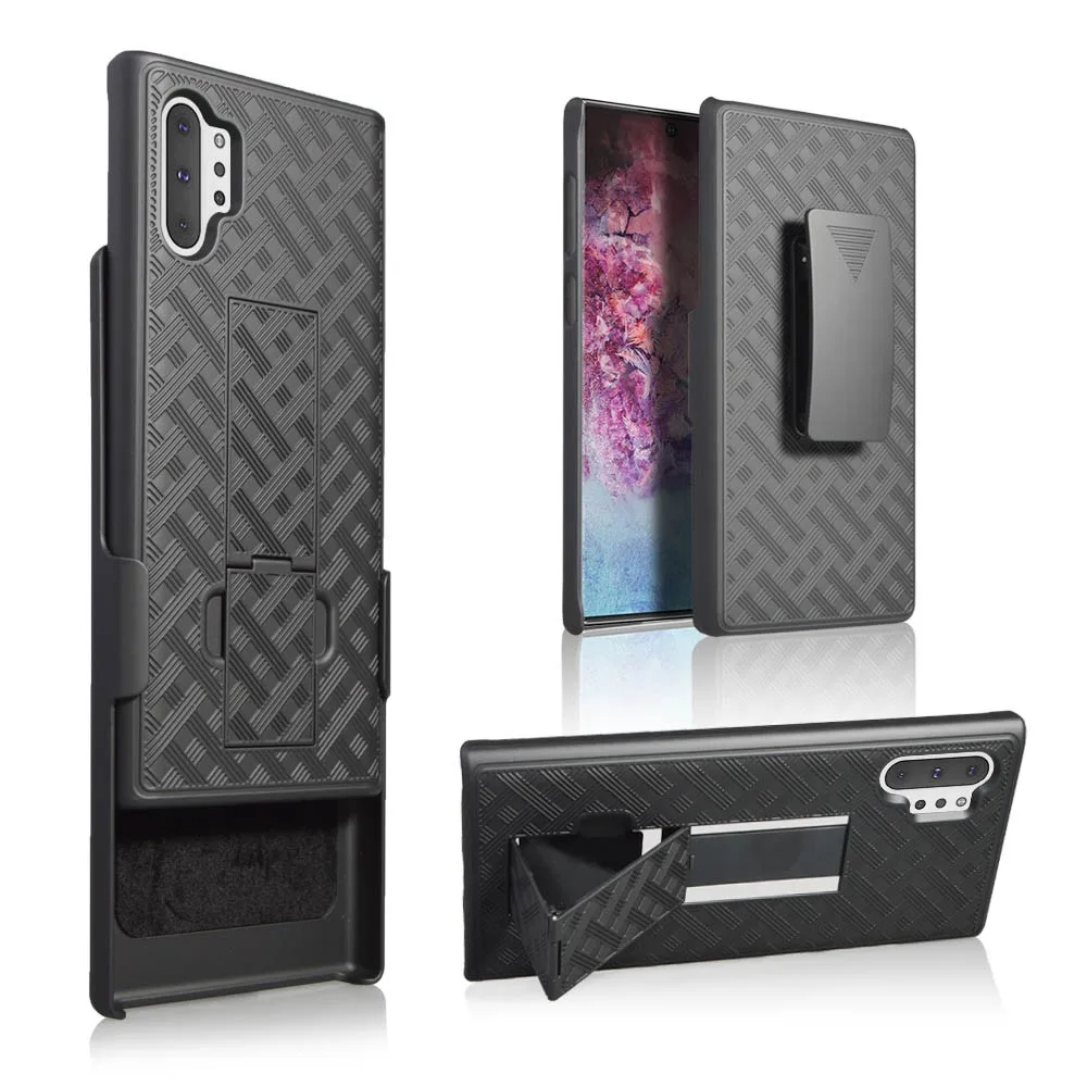 Note10+ Hard Shell Case Belt Clip Holster Coque on for Samsung Galaxy Note 10 Plus Black Slim PC Fundas Covers Protect Cases | Мобильные