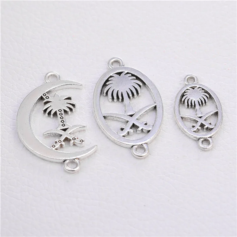 

10pcs/lot Ancient Crescent Ellipse Shape Metal Connectors For Women Jewelry DIY Making Findings Necklace Bracelet Handmad
