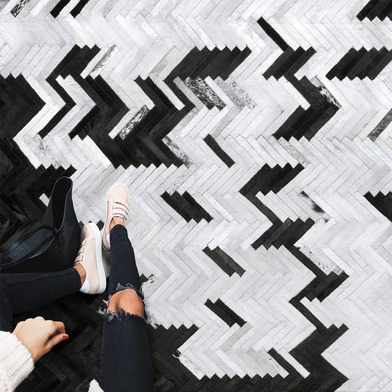 Роскошный Ковер из воловьей кожи большой размер натуральный ковер телячьей