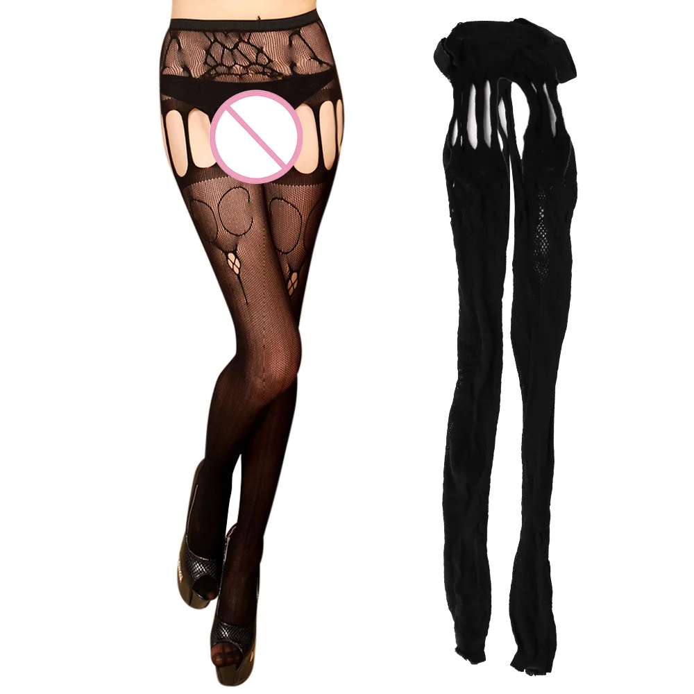 Подвязки VATINE до бедра Экзотическая одежда эротические носки с открытой