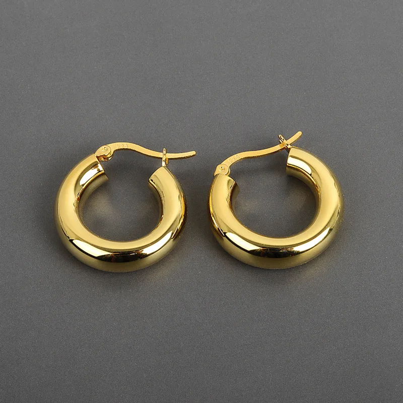 

Женские французские круглые серьги в стиле Ins, простые модные серьги в стиле ретро с-образной формы в стиле интернет-знаменитостей, оптовая ...