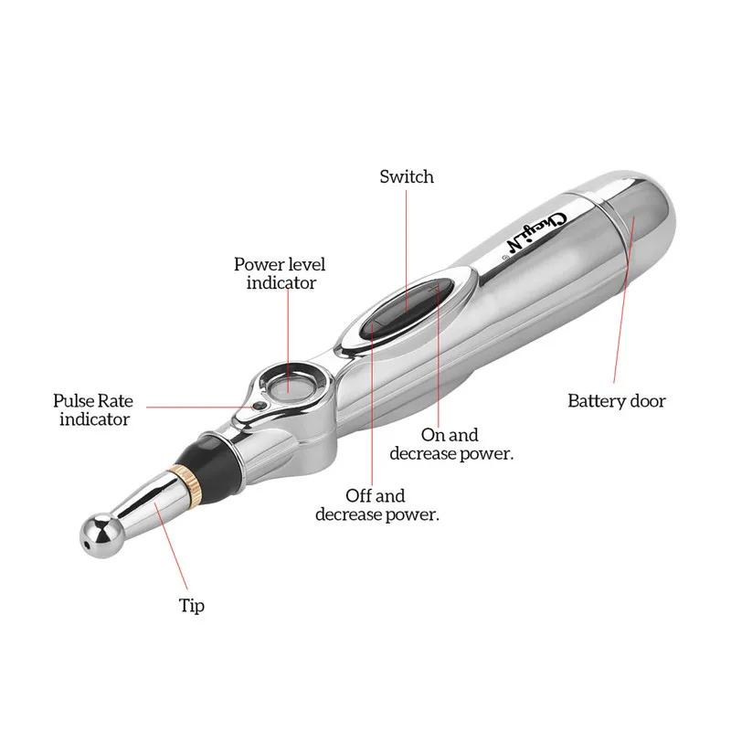 

Electric Acupuncture Pen Electronic Meridian Energy Body Massager Pain Relief Therapy Instrument Massage Relaxation Meridian Pen