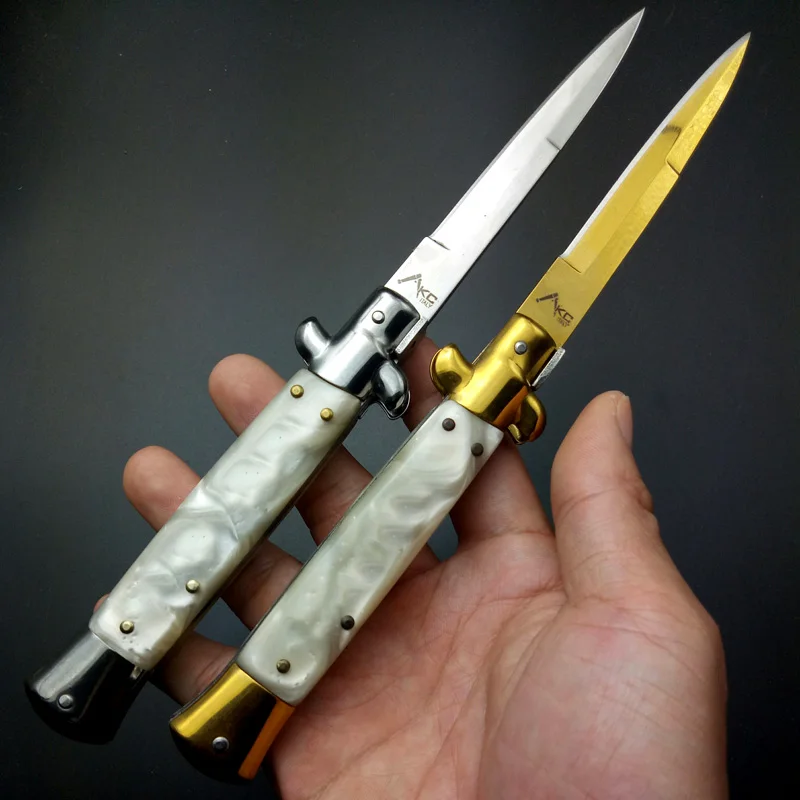 Красивые итальянские карманные ножи с зернистой ручкой peucine стальные титановые