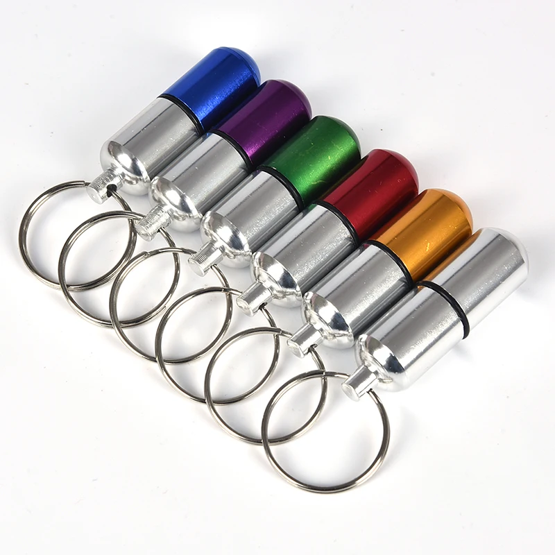 Водонепроницаемый алюминиевый чехол для таблеток держатель бутылок брелок