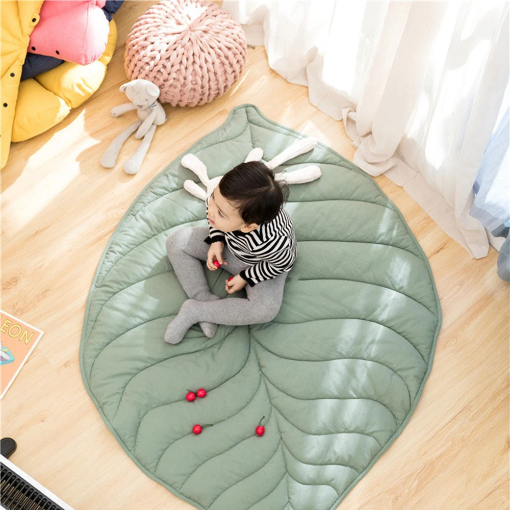 

2020 New Children multifunctional blankets Full Cotton leaf shape Carpet Sofa Cover blanket Picnic Mat for Infant Baby Quilt Rug