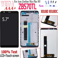 weida lcd for asus zenfone max plus m1 zb570tl x018d x018dc lcd display with touch screen sensor complete assembly zb570tl lcd