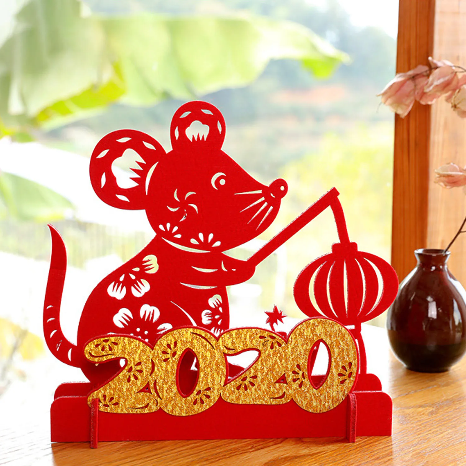 Красная крыса настольное украшение сделай сам на китайский новый год мышь