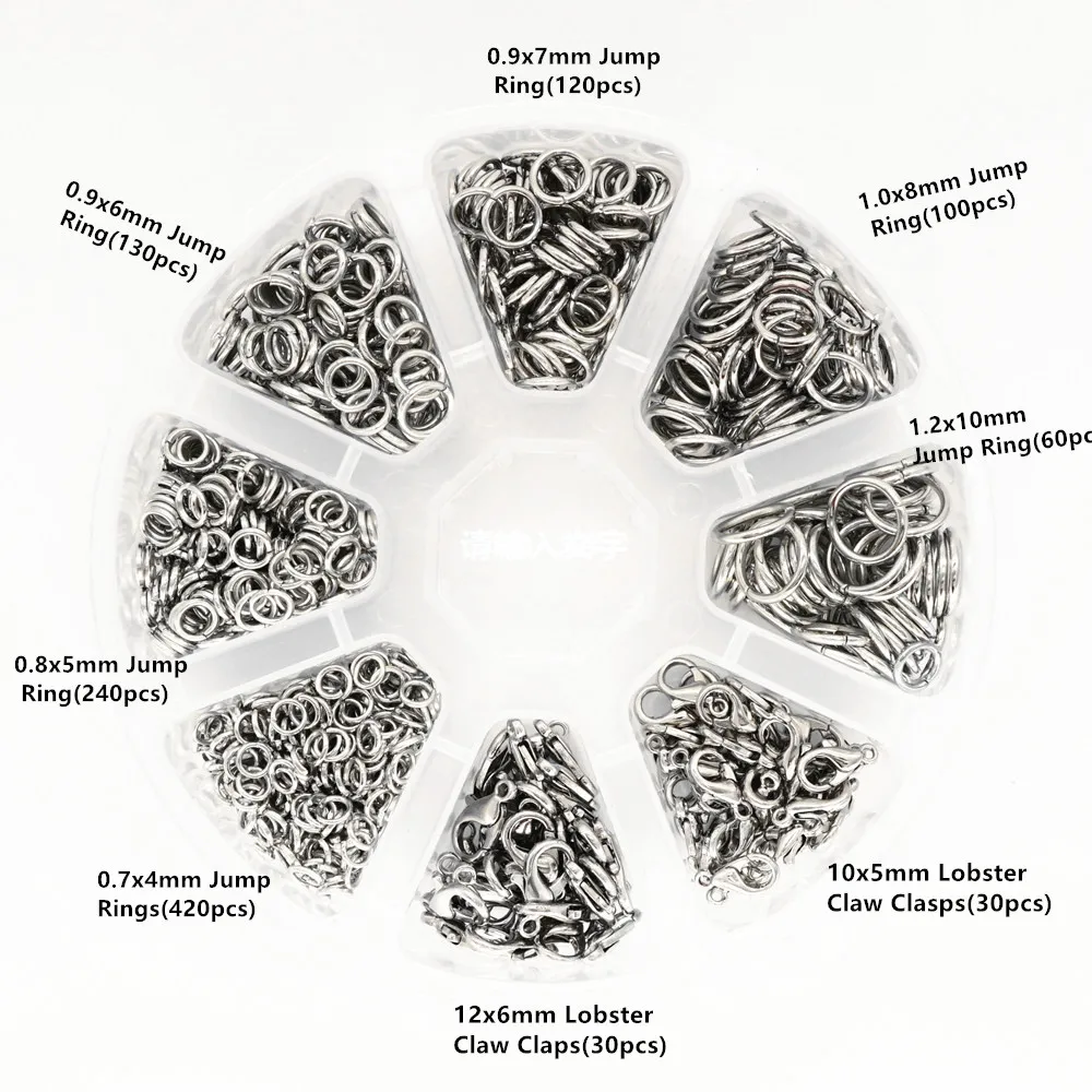 Открытые соединительные кольца 4 мм 5 6 7 8 10 21 Калибр и 19 калибр застежка-карабин