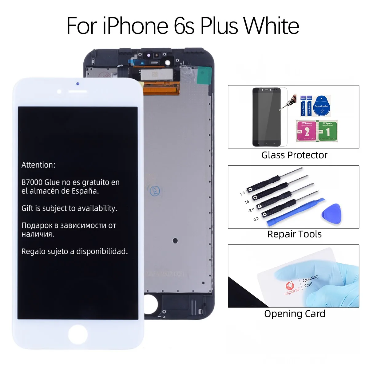 for iP6S Plus White AAA OEM Дисплей для iPhone 6S LCD в сборе с тачскрином на рамке для iPhone 6 6S Plus Дисплей LCD черный белый - Цвет: for iP6S Plus White