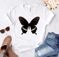 butterfly t shirts womens clothes women clothing short sleeve crop top female summer tops for woman white with sleeves t shirt