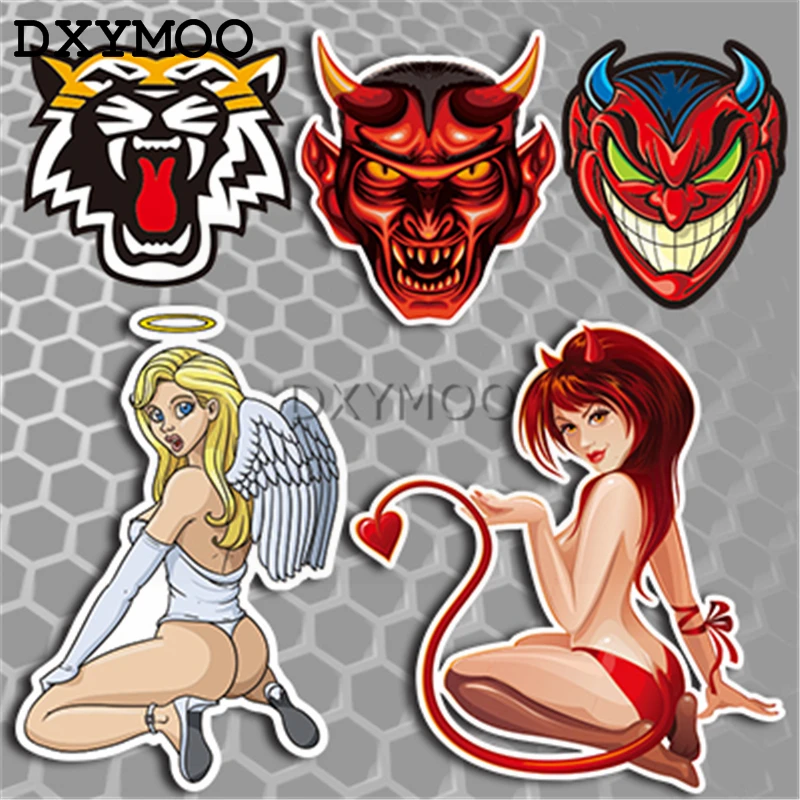 Наклейки на автомобиль с изображением сглаза крутой тигр дьявол горячая девушка