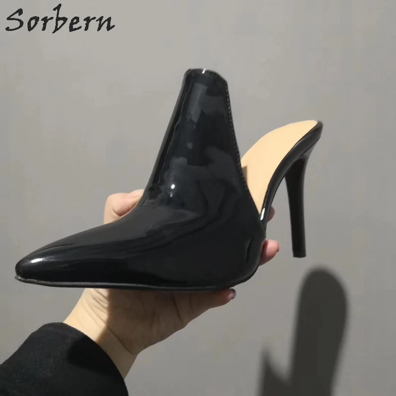 Sorbern/женские туфли-лодочки с острым носком без застежки на высоком каблуке