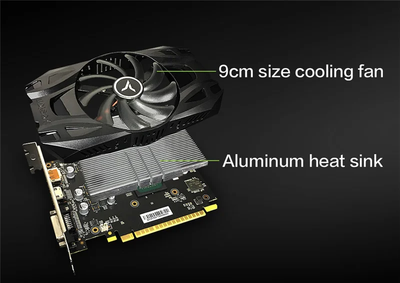 Видеокарта Yeston GTX1050TI 4 ГБ DDR5 1291-1392 МГц 3 0 бит | Компьютеры и офис