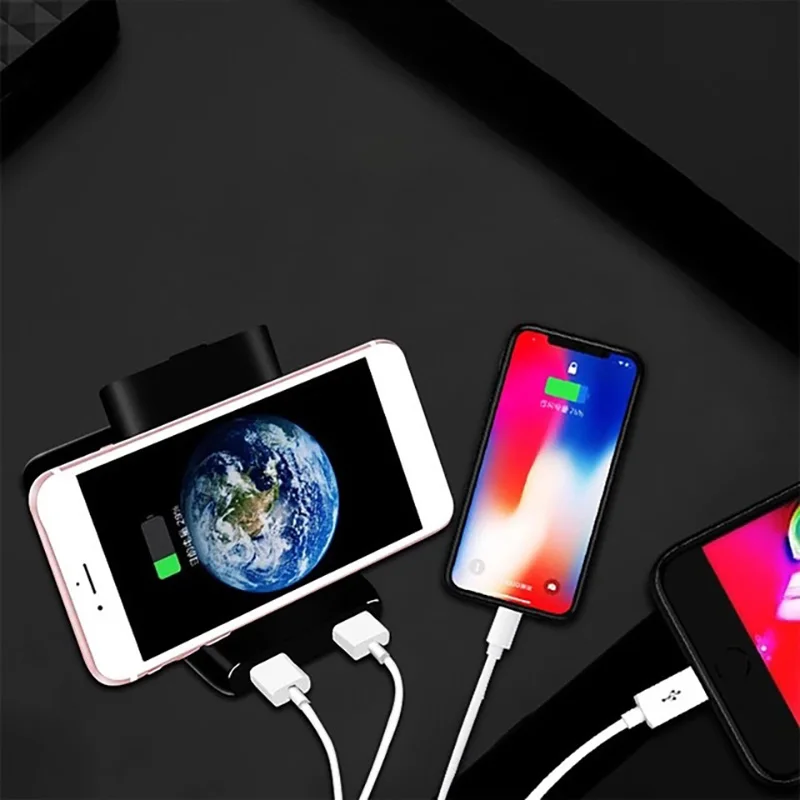 Внешний аккумулятор на 10000 мАч беспроводное зарядное устройство для iPhone Huawei