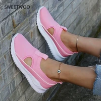 spring and autumn summer womens shoes breathable 2021 casual sports running shoes round toe flat shoes