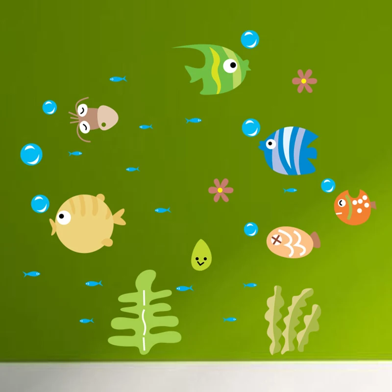 2018 горячая Распродажа милый тропический мультфильм Рыба море пузырь океан мир