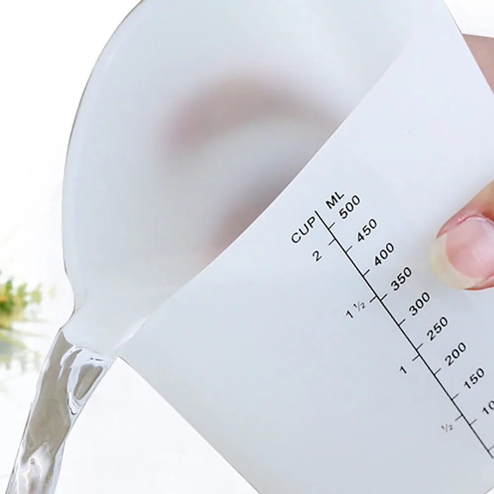 500 мл силиконовая мерная чашка Сливочная жидкость кувшин гибкая для