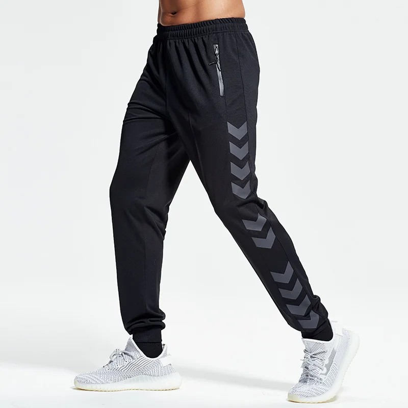 black gray pants BINTUOSHI, футбольные тренировочные штаны, Мужские штаны с карманами на молнии для бега, велоспорта, спортивные штаны для фитнеса, бега, бега, спортивные штаны для йоги - Цвет: black gray pants
