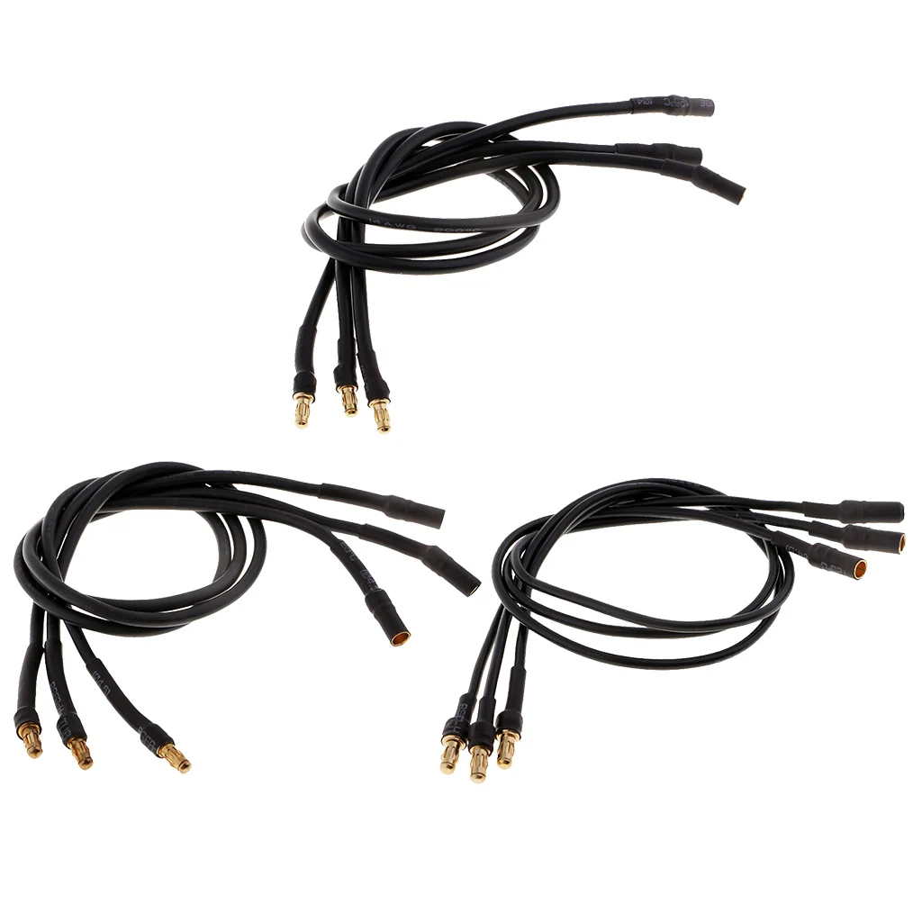 

3pcs 300mm 3.5mm RC Motor Battery ESC Extension Cable For RC