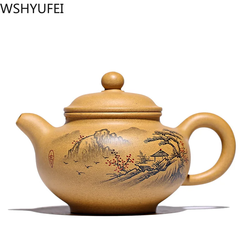 

Authentic Yixing Tea Pot Handmade Purple Clay Teapots Raw ore Duan mud Beauty Kettle Chinese Tea Ceremony Customized Gifts 200ml