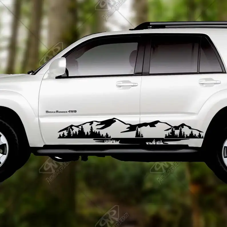 

Mountain and Trees with Lake Banner Vinyl Decal