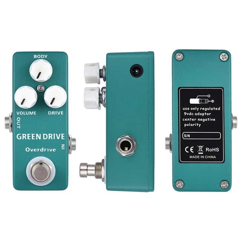 

MOSKYO Green Drive Overdrive Mini Single Guitar Effect Pedal True Bypass Guitar Parts & Accessories