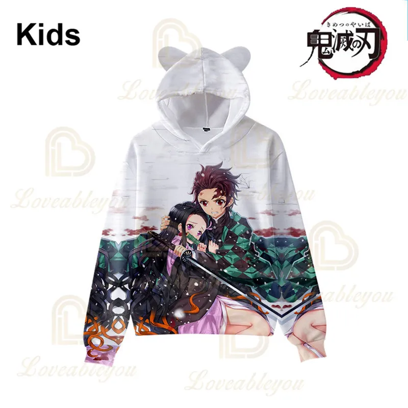 Kamado Tanjirou Nezuko Demon Slayer Japen аниме 3d толстовка с капюшоном для мужчин и женщин Harajuku