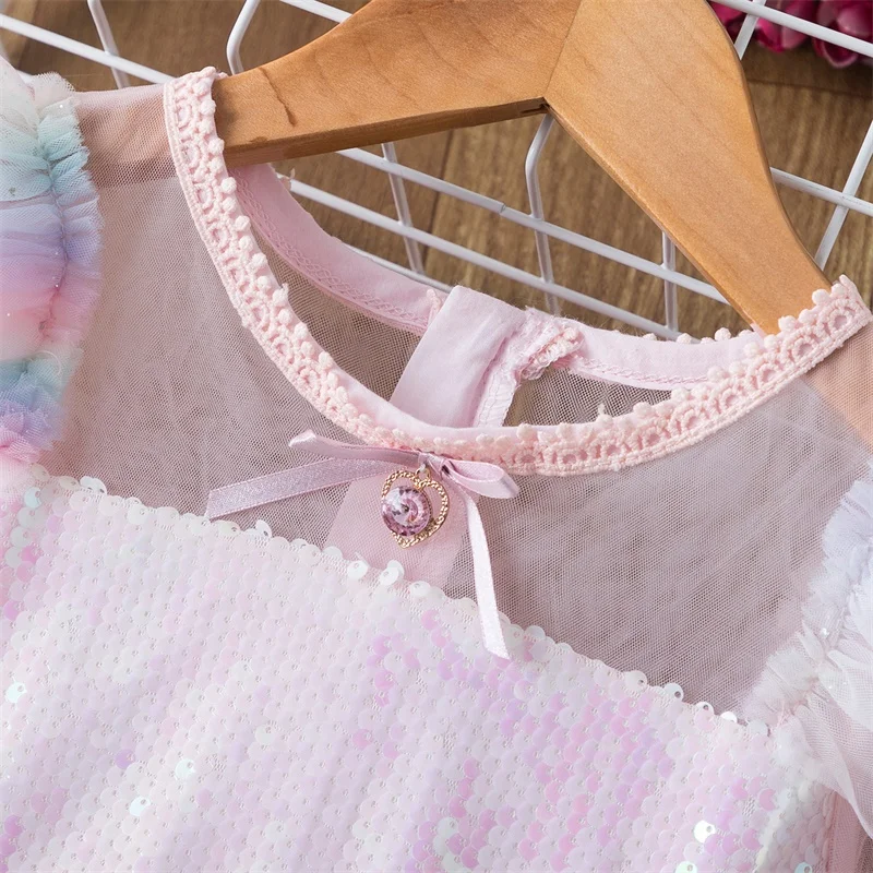 Детское кружевное платье для девочек Летнее бальное принцессы с цветочной