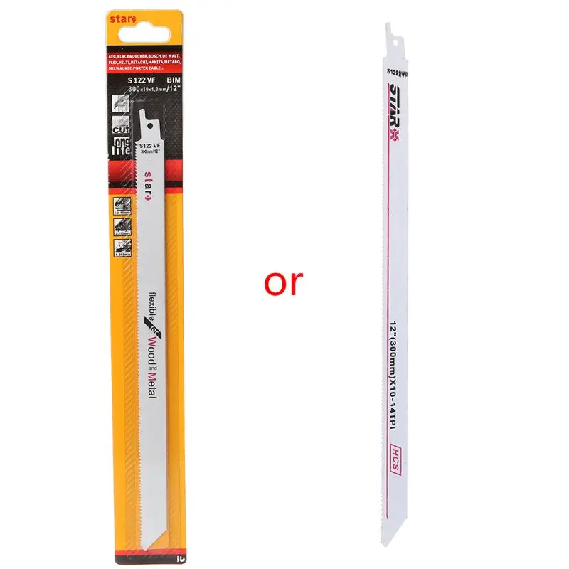 

High Carbon Steel S122VF 300mm 12\" Reciprocating Saw Blade Effective Flexible For Cutting Wood Woodworking T8WE