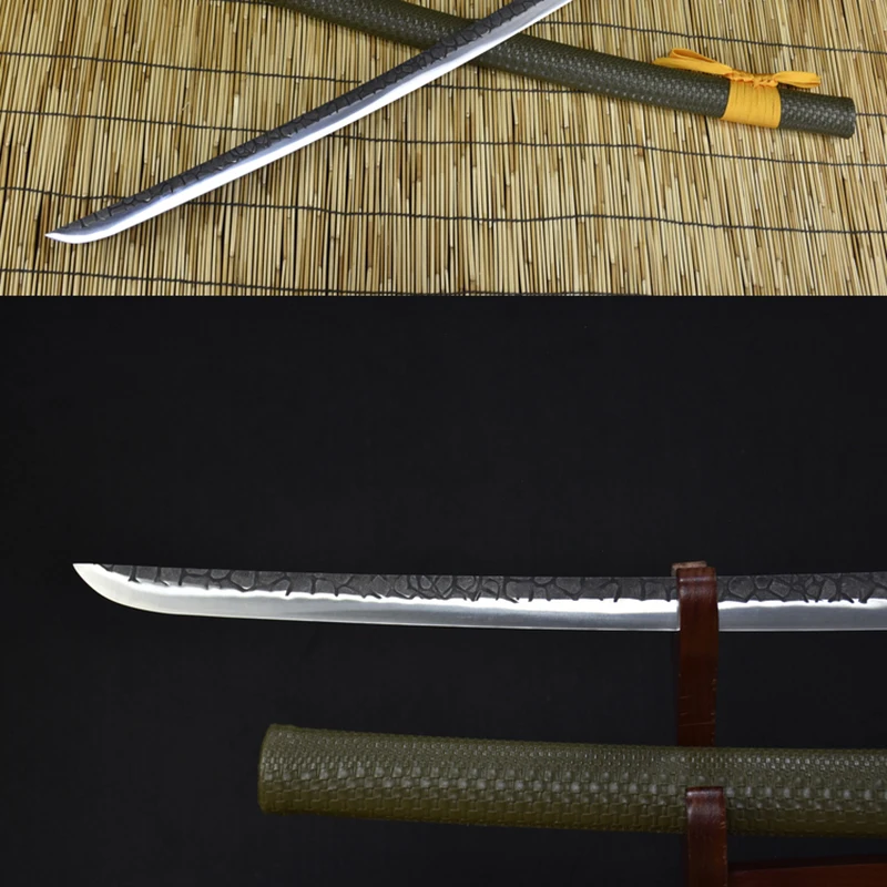 

Katana Japanese Sword Handmade 1095 Stainless Steel Full tang Back Blade Samurai Sharpness Cutting PracticeHome Decor
