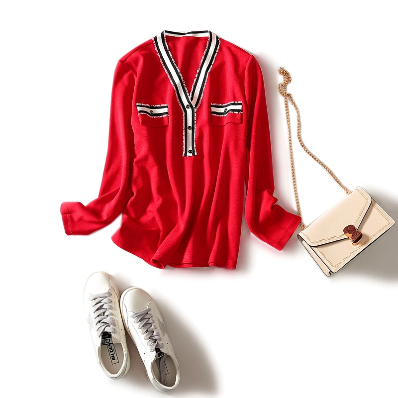 2019 женские футболки с рукавом три четверти на молнии Осень Зима цветные