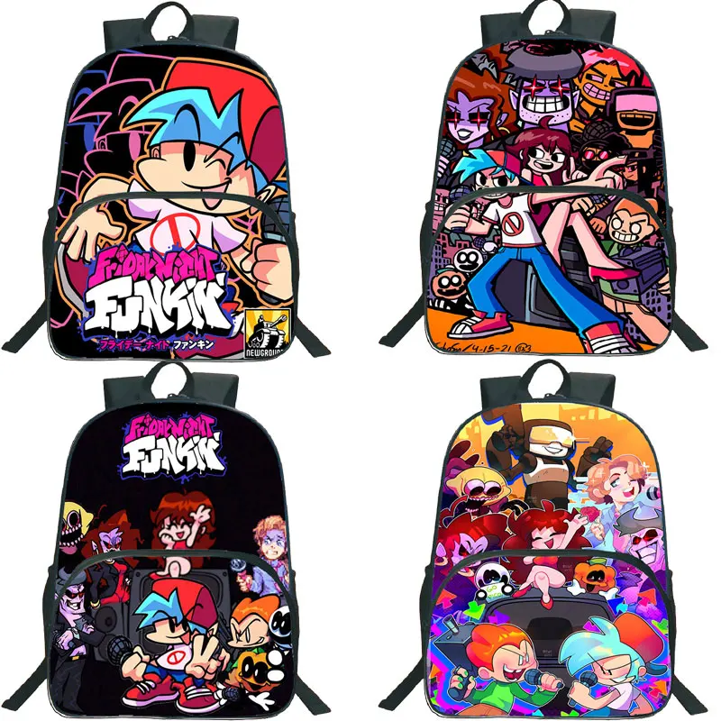 

Video Game Friday Night Funkin Backpack Students Anime School Bagpack Zipper Bookbag Children School Bag Mochila Travel Rucksack