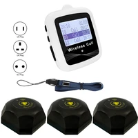 3 wireless button transmitter 1 watch receiver waiter pager restaurant clinic bank calling customer service cafe buzzer