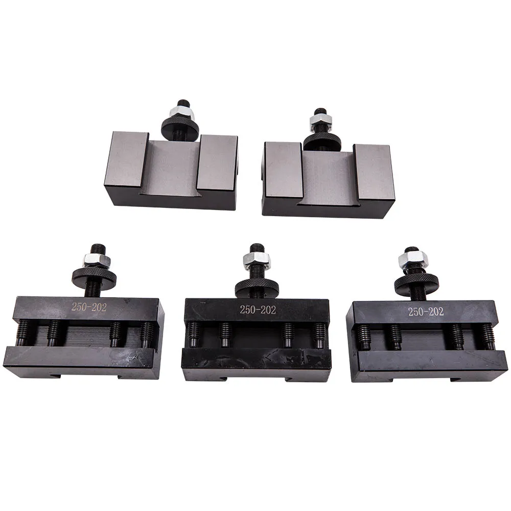 

MAXPEEDINGRODS 5pcs Quick Change Turning Facing & Boring Tool Post Holder 250-202
