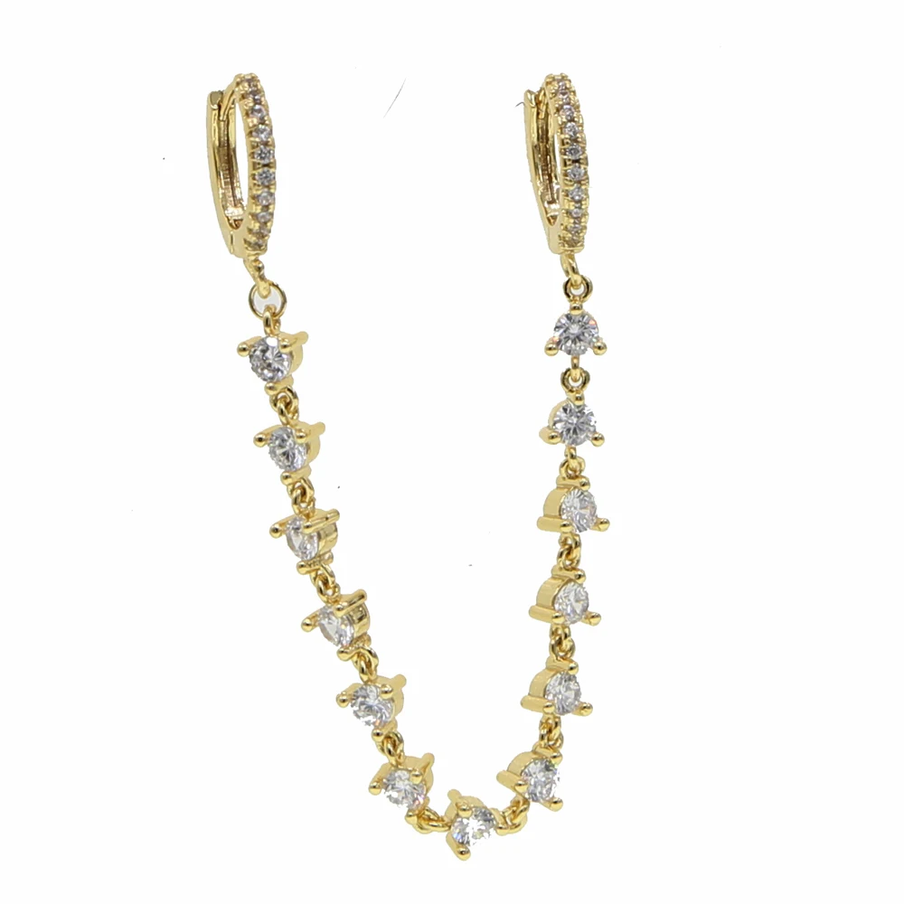 Круглые Серьги-багетты с фианитами 2 цвета | Украшения и аксессуары