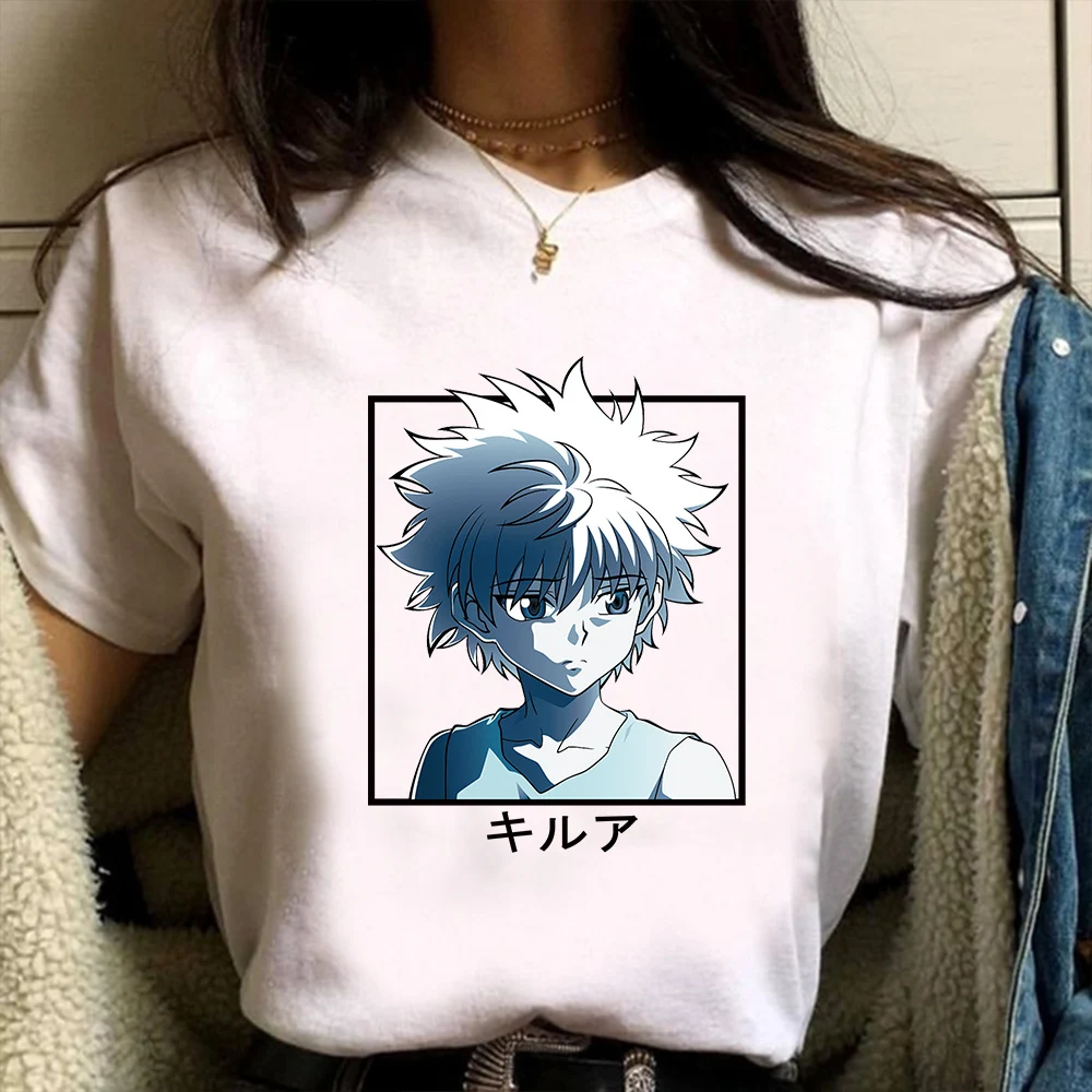 

Kawaii Hunter X Hunter футболка с забавным графическим принтом в японском стиле Harajuku топы Killua Повседневная Эстетическая уличная одежда унисекс