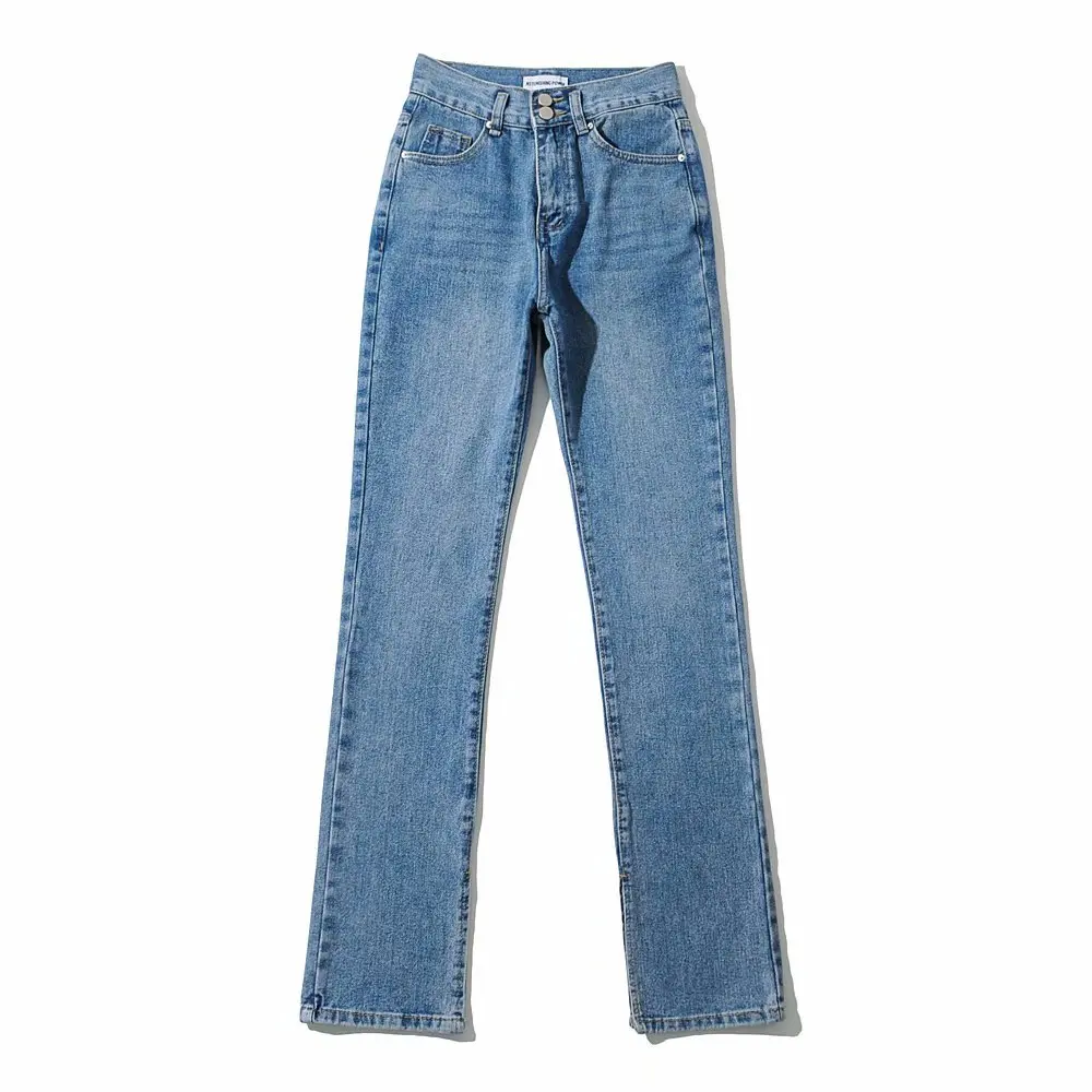 

Women Jeans Distressed Skinny Denim Pants Slim High Waist Femme Flare Stacked Mom Straight Leg Y2K