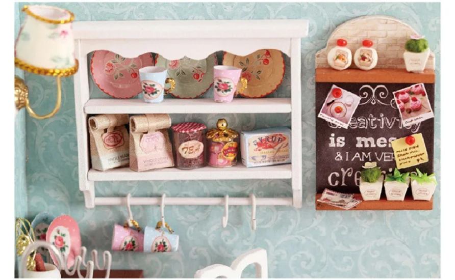 Сделай сам счастливая кухонная мебель ручной работы миниатюрный деревянный