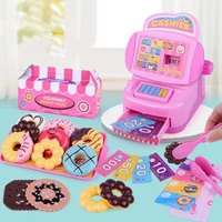 21pcsset kids doughnut cash register kit pretend role play early educational toy gift for supermarket checkout counter new