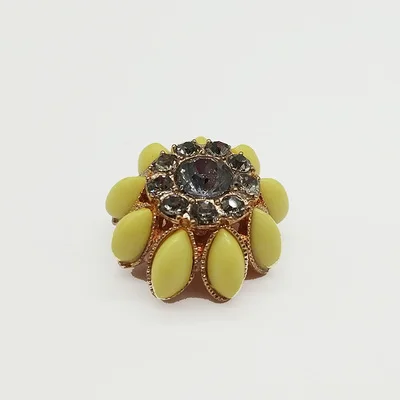 Resin Flower Rhinestone Wedding Decoration Buttons For Clothing Metal Buttons DIY Coat Sweater Buttons For Clothing Accessories - Цвет: D