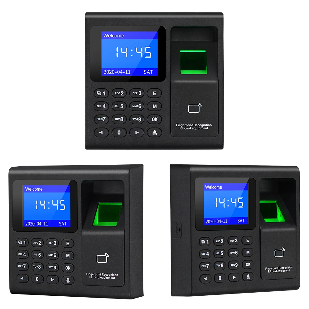 

Biometric Fingerprint RFID Access Control Keypad System Electronic USB Time Clock Recorder Attendance Machine +10 Keyfobs Card