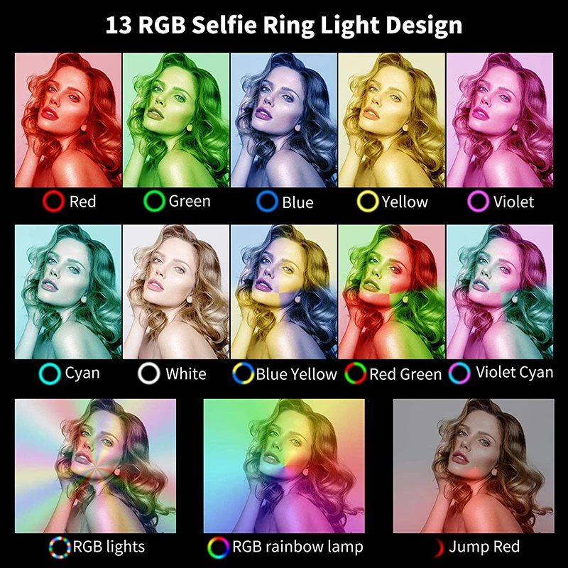 Bfollow 4 2 &quot15 Вт RGB селфи клип на кольцевой светильник мини светодиодная круглая