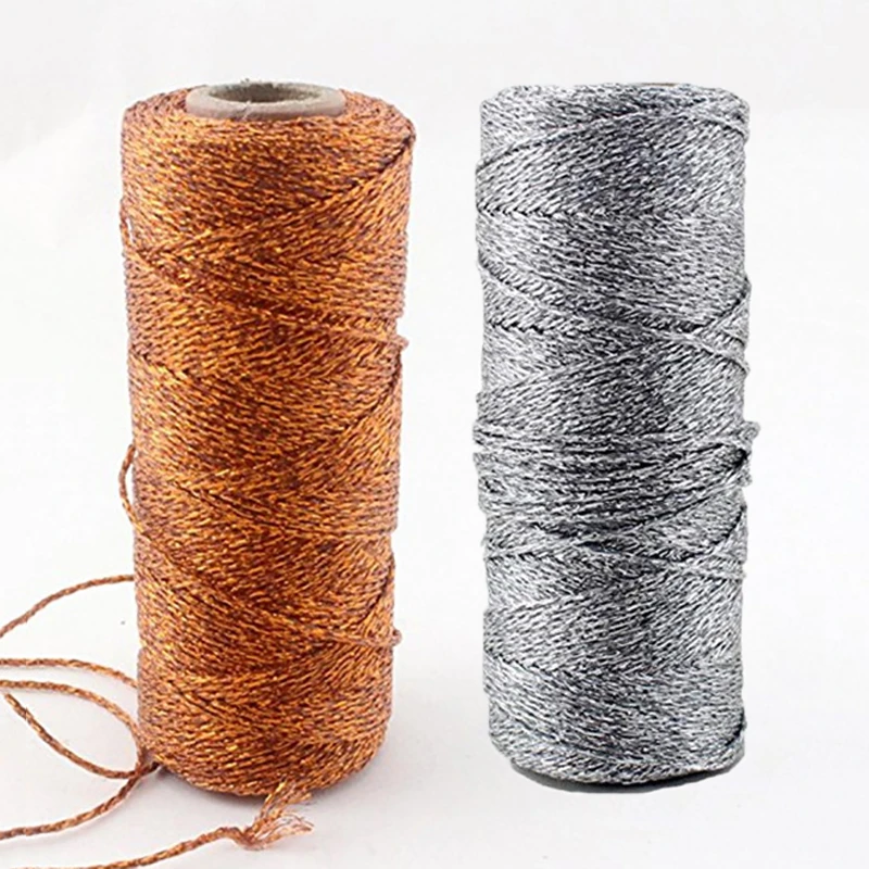 1 шт. плетеная веревка для пекаров из металлической фольги цвета розового золота