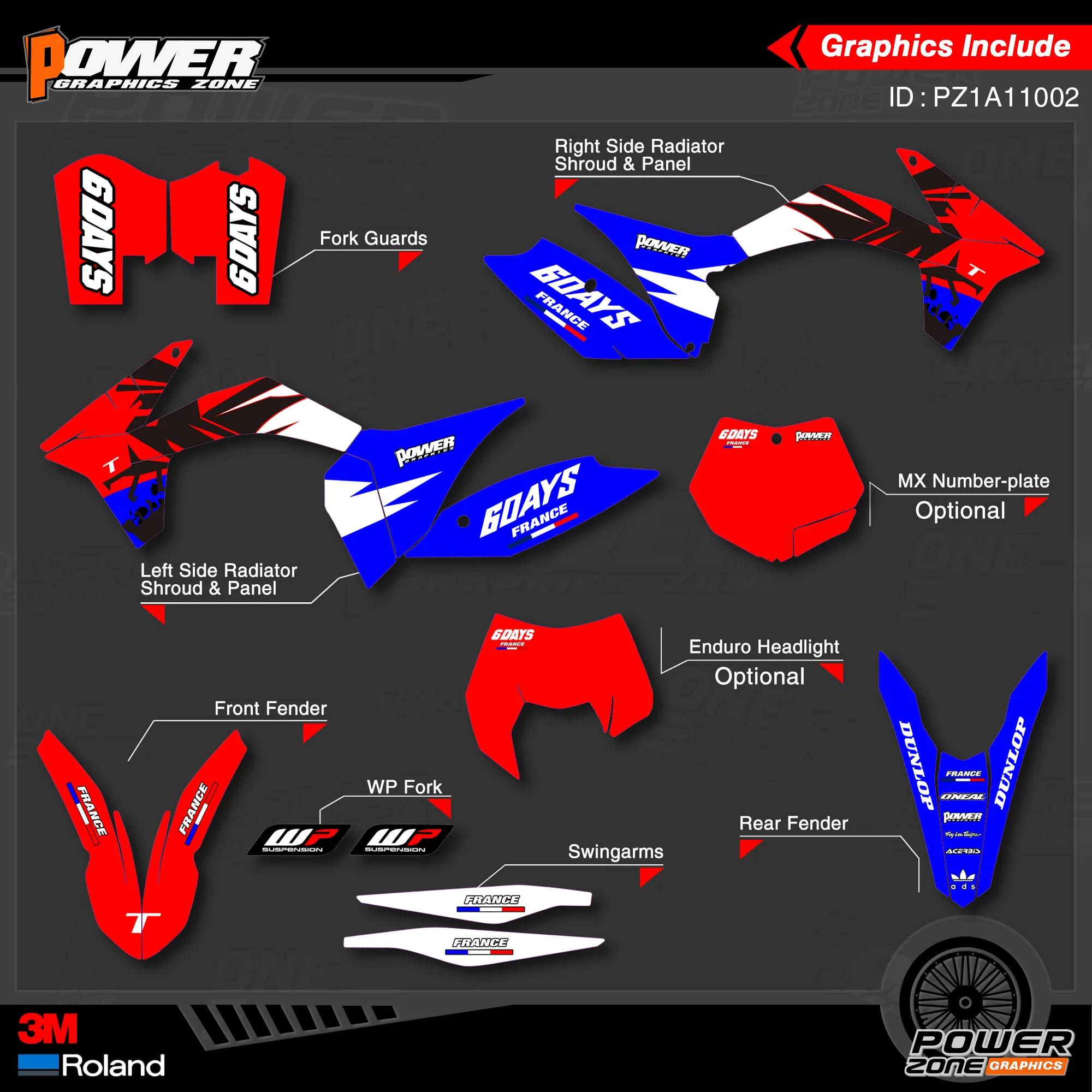 Персонализированные графические фоны PowerZone Team наклейки 3M Набор наклеек для KTM SX SXF
