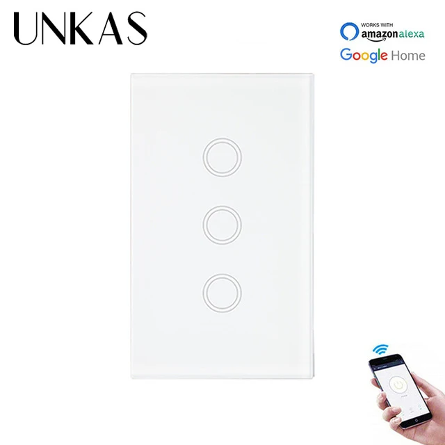 Роскошная кристаллическая панель UNKAS американский стандарт Wi-Fi сенсорный